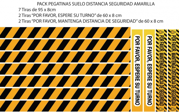 Vinilo seguridad pack amarillo